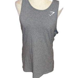 Men’s Gray Gymshark workout Bodybuilding Sleeveless Tank Shirt M